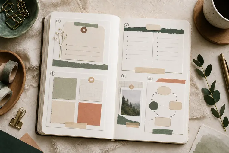 Blank page layouts example from the Tiny Systems Co. guide collection