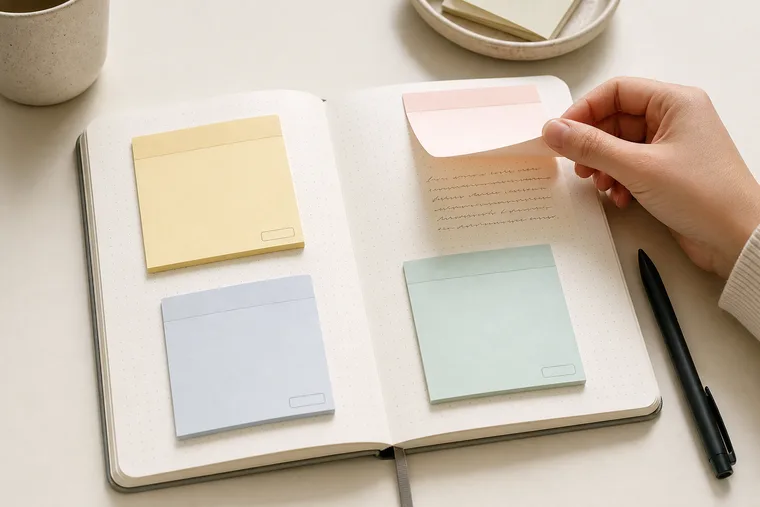 Hidden sticky notes example from the Tiny Systems Co. guide collection