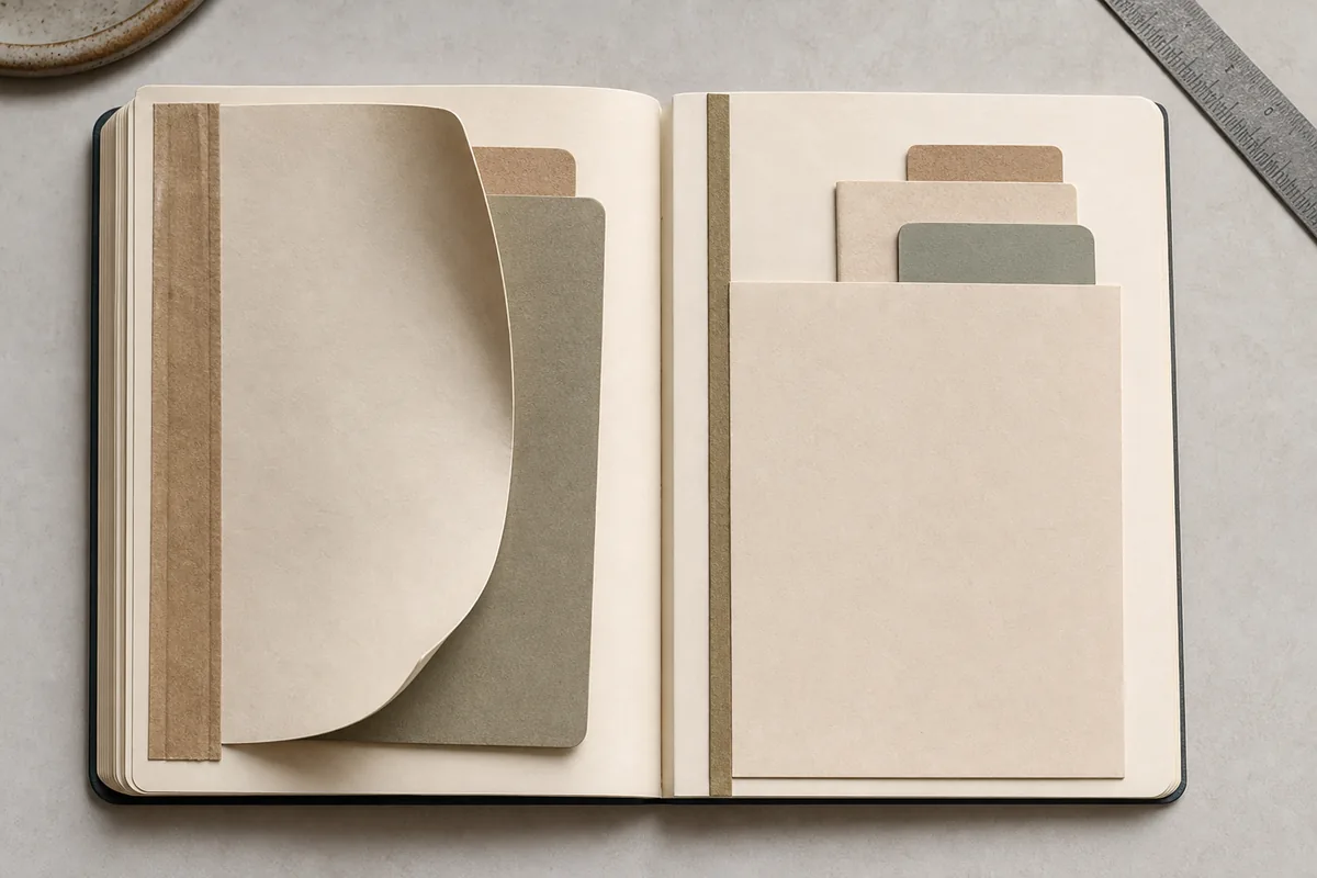Comparison of a clean flat tip-in with a bulky tip-in that makes the journal wedge open