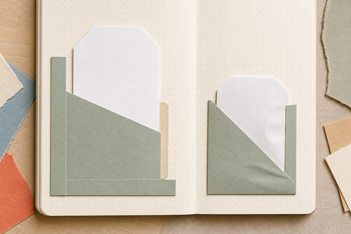 Illustrated comparison of a two-edge tuck with an open pull route and a second tuck with an extra sealed edge