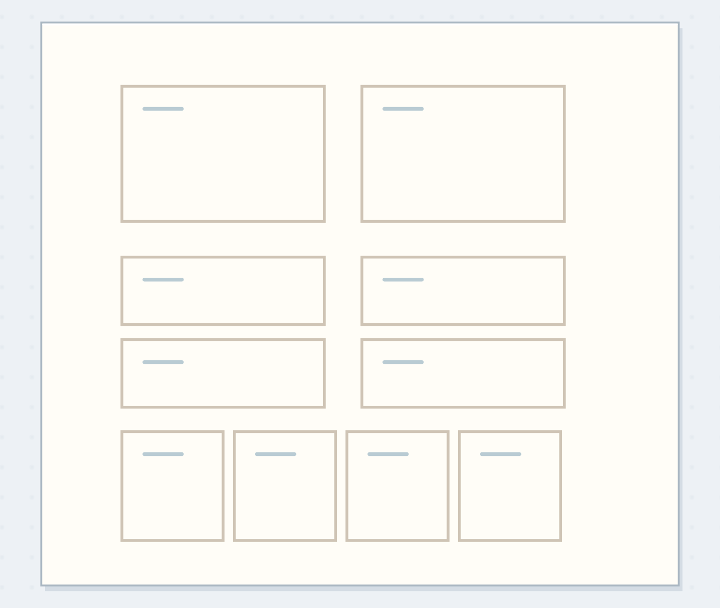 Ten compatible blanks: two cards, four strips, four notes