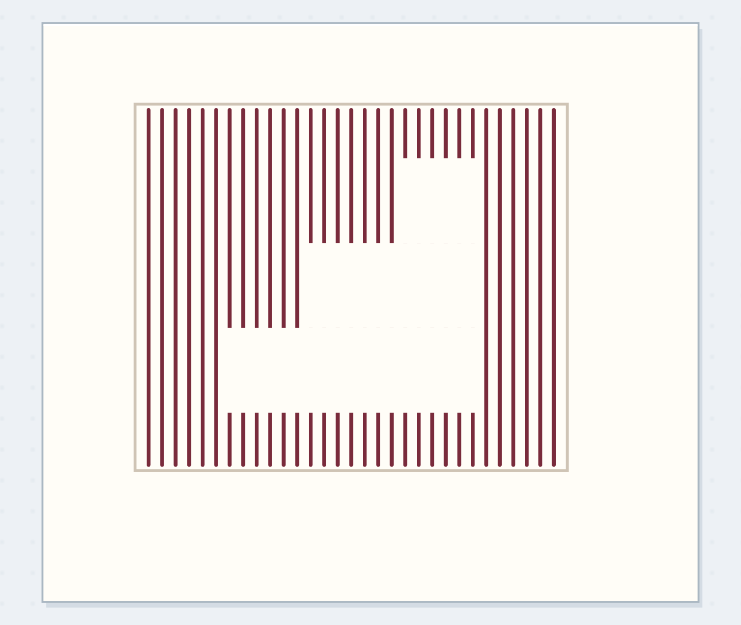 Erase the pencil boundary; surrounding marks define the steps