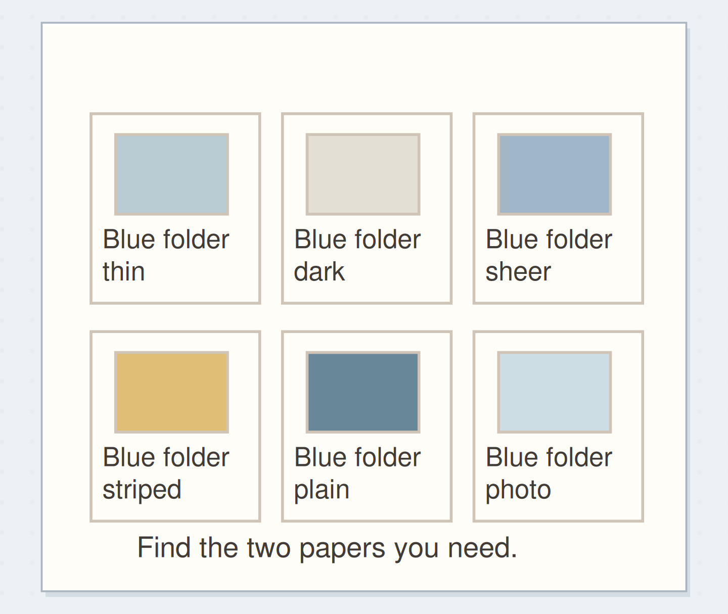 Browse the sheet before opening all the folders